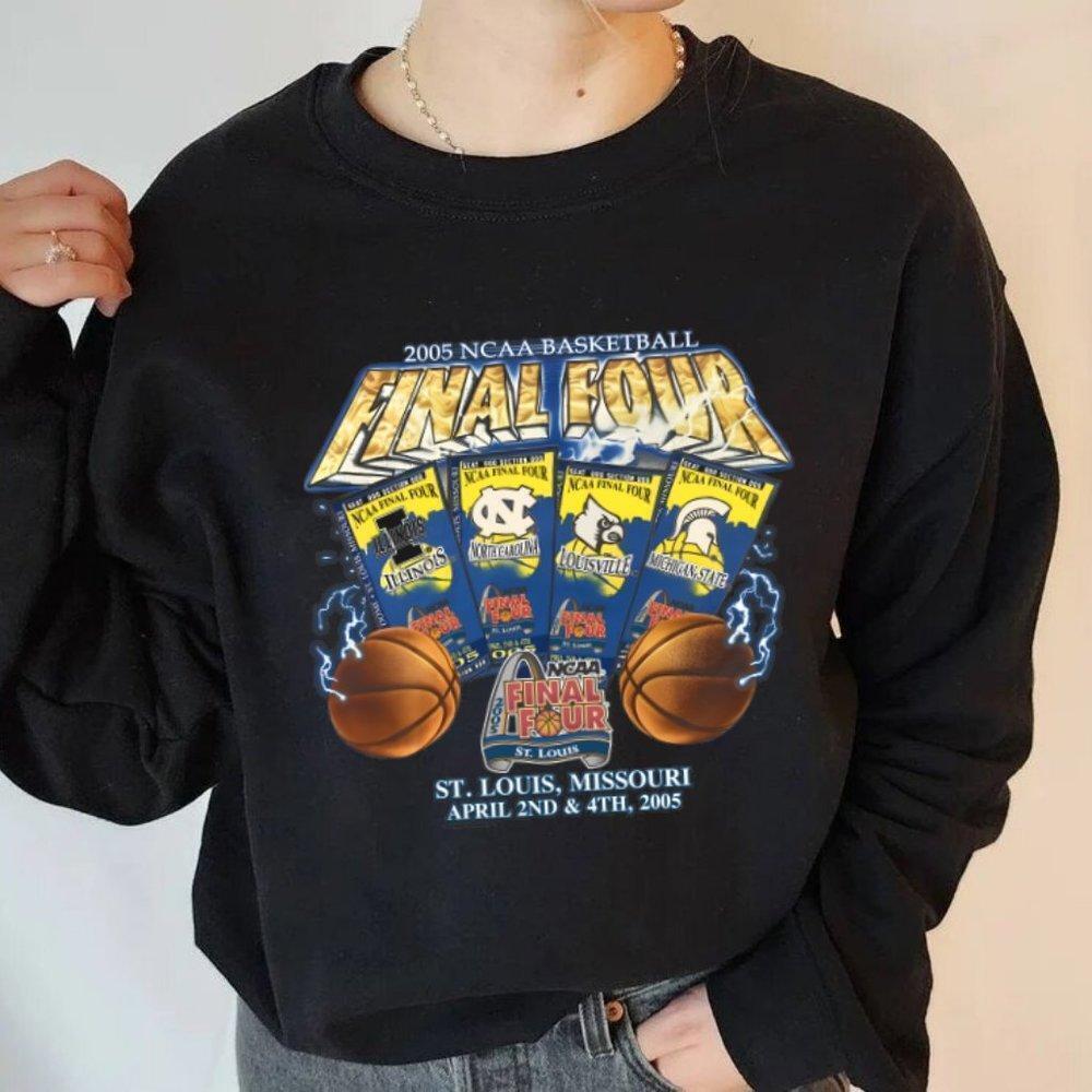 March Madness 2005 Hoops Unisex Sweater, Final Fours Black Csa Sweatshirt